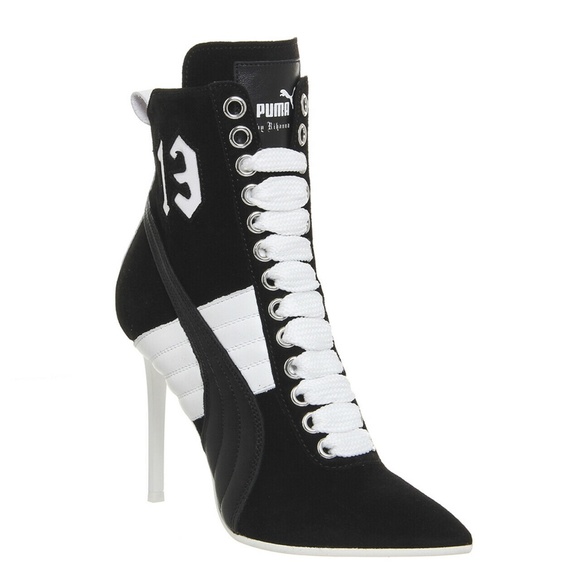NEW RARE! PUMA Women's x Rihanna Sneaker Booties Heels sz 10 / 11 - Picture 1 of 16